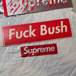 Supreme F Bush Box Logo Sticker Rare 2005 100% Authentic Brand New